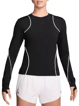 Nike: Чёрная футболка  Running