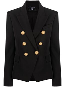 Balmain: Чёрная куртка 