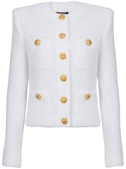 Balmain: Белая куртка 