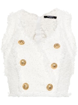 Balmain: Белый топ 