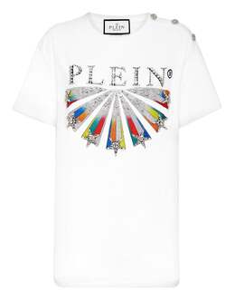 Philipp Plein: Футболка  Plein Star со стразами