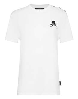 Philipp Plein: Белая футболка  Skull