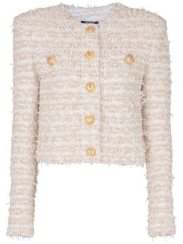 Balmain: Белая куртка 