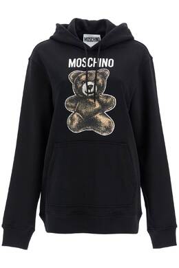 Moschino: Толстовка  Teddy Bear с капюшоном