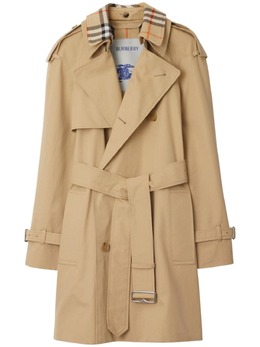 Burberry: Бежевое пальто 