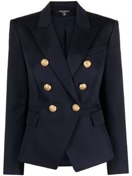 Balmain: Синяя куртка 