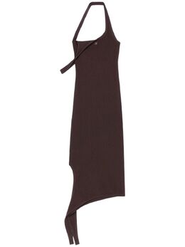 032c: Коричневое платье 