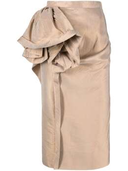 Maison Margiela: Бежевая юбка 