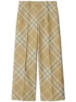 Burberry: Бежевые брюки 