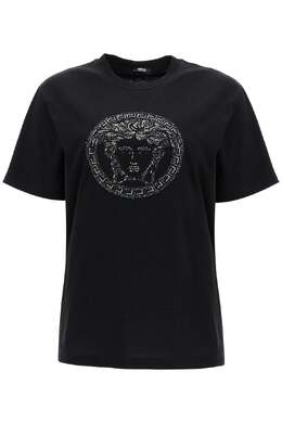 Versace: Футболка с вышивкой 