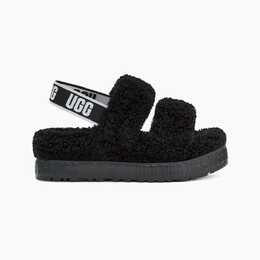 UGG: Чёрные сандалии 