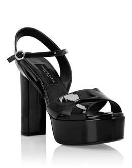 Philipp Plein: Чёрные босоножки  Iconic Plein