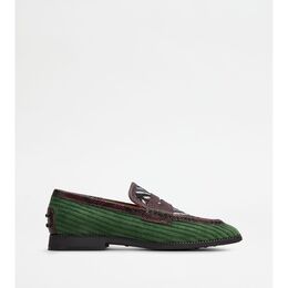 Tod's: Зелёные лоферы 