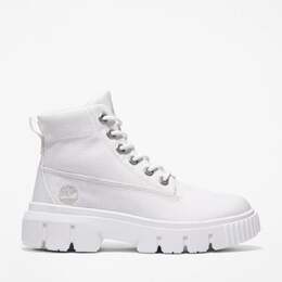Timberland: Белые ботинки 