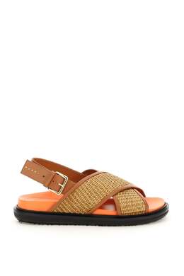 Marni: Коричневые сандалии  Fussbett
