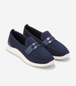Cole Haan: Голубые лоферы 