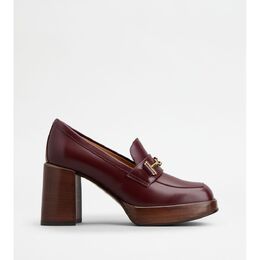 Tod's: Бордовые мокасины 