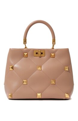 Valentino: Бежевая сумка  Roman Stud