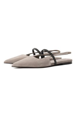 Brunello Cucinelli: Серые балетки 