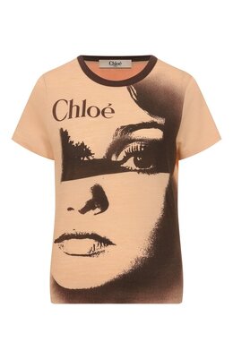 Chloé: Оранжевая футболка 