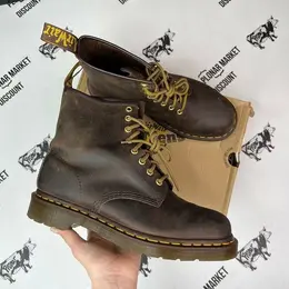 Dr. Martens: Коричневые ботинки  1460