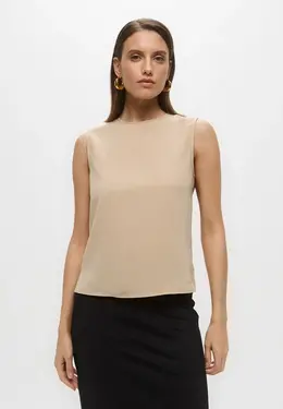 Calvin Klein: Бежевая блуза 
