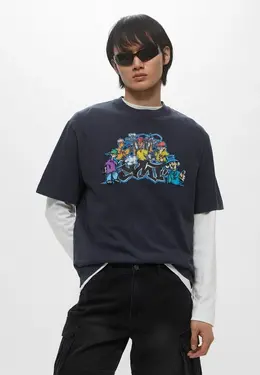 Off-White: Серая футболка 