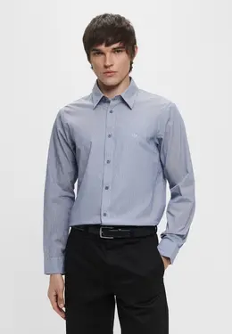 Armani Exchange: Серая рубашка 