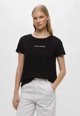 Armani Exchange: Чёрная футболка 