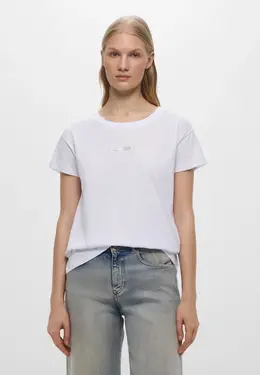 Armani Exchange: Белая футболка 