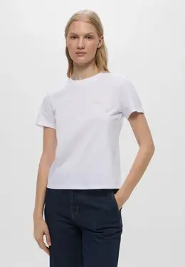 Armani Exchange: Белая футболка 