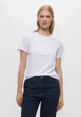 Armani Exchange: Белая футболка 