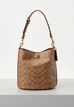 Coach: Коричневая сумка 