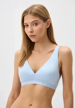 Emporio Armani: Голубой бюстгальтер 