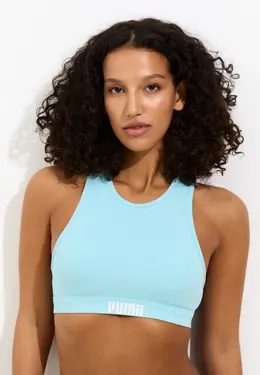 PUMA: Голубой бюстгальтер 