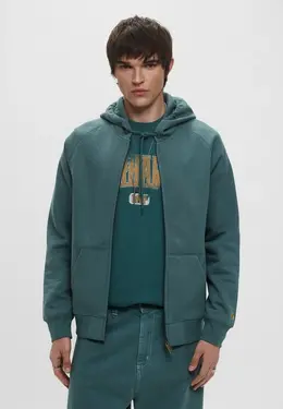 Carhartt WIP: Зелёная толстовка 