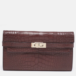 Hermes: Бордовый кошелёк  Kelly