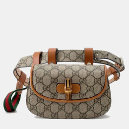 Gucci: Бежевая сумка  GG Supreme