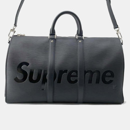 Louis Vuitton: Чёрная сумка  Keepall