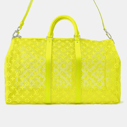 Louis Vuitton: Жёлтая сумка  Keepall