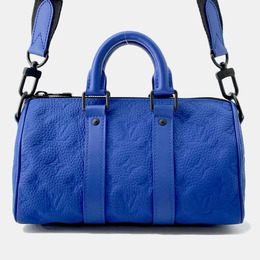 Louis Vuitton: Голубая сумка  Keepall