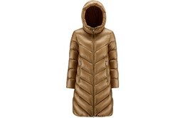 Moncler: Коричневый пуховик 