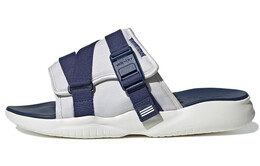 Adidas: Синие шлёпанцы 