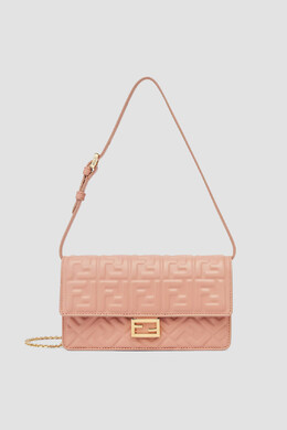 Fendi: Розовая сумка  Baguette