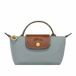 Longchamp: Голубая сумка 