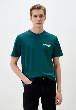 Wrangler: Зелёная футболка 
