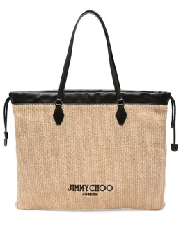 Jimmy Choo: Бежевая сумка-шоппер 
