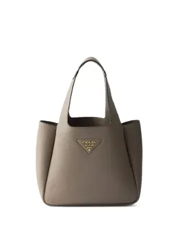 Prada: Коричневая сумка-шоппер 