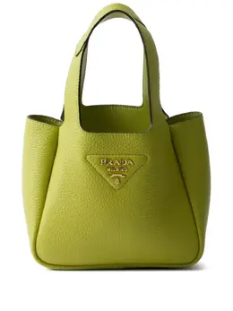 Prada: Зелёная сумка-шоппер 