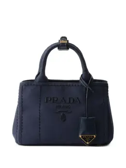 Prada: Синяя сумка-шоппер 